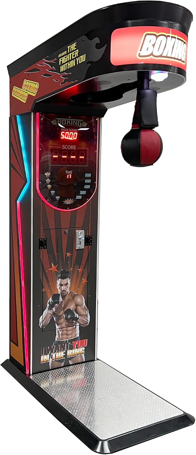 CREATIVE ARCADES Knockout Challenge Boxing Arcade Machine, Punch Out Pro - Full Size Commercial Arcade Machine