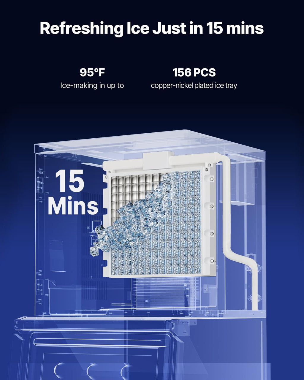 VEVOR Commercial Ice Maker Machine - Head, 300 Lbs/Day Stainless Steel Ice Machine with Scheduled Ice-Making, Self-Cleaning, Adjustable Thickness, Ideal for Restaurant Bar Cafe Hotel - Head Only
