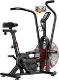 Wenoker Stationary Bike, Air Bike with Smart APP, ISCC PLUS Certified, Dual Action Handlebars Exercise Bike 350LBS Capacity for Home Gym HIIT Full Body Workout