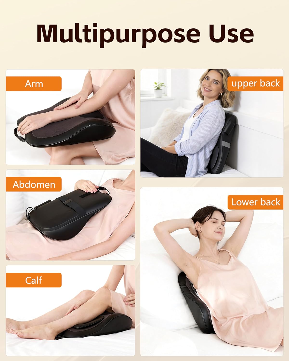 Back Massager with Heat, 3D Massage Pillow for Back, Neck, Shoulder,Leg, Shiatsu Back Massager for Pain Relief, Up&Down Lower Back Massage, Gifts for Women Men Dad Mom At Home Office Car (Black)