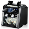 MUNBYN IMC08 Dual Money Counter Machine Mixed Denomination with Reject Pocket, Value Counting, Counterfeit Detection 2 CIS/UV/MG/IR, Sort&Print Enabled Cash Counter, Mixed Bill Counter (Black)