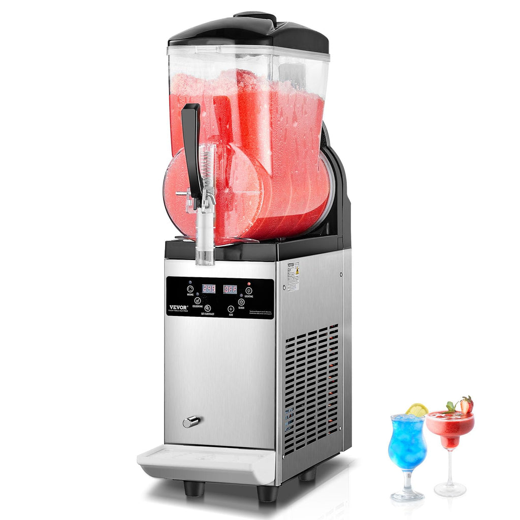 VEVOR Commercial Slushy Machine, 12Lx3 Triple Tank Frozen Drink Machine, 144 Cups Stainless Steel Margarita Smoothie Frozen Drink Maker, Slushie Maker for Home Party Restaurants Cafe Bars