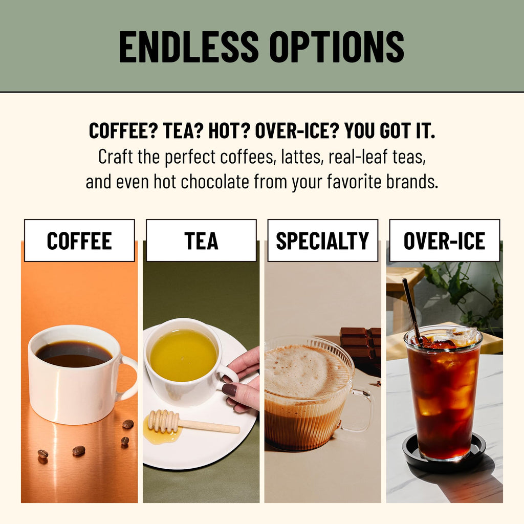 Flavia Aroma Brewer Bundle with 84 Freshpacks and 1 Merchandiser - Coffee Machine, Makes Coffee, Lattes, Tea, and other Hot or Iced Beverages, Multiple Brew Sizes, Black, Works ONLY with Freshpacks