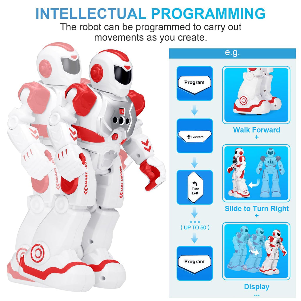 KingsDragon Robots Toy for Kids, RC Gesture Sensing Toy, Interactive Walking Singing Dancing Robot Birthday Presents for Boys Girls Age 6 7 8 9 Years Old