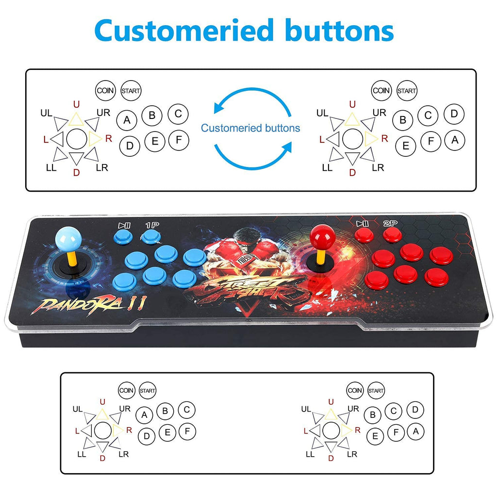 30000 Games in 1 Arcade Game Console ,Pandora Treasure 3D Double Stick,30000 Classic Arcade Games,Search Game, Support 3D,Favorite List, 4 Players Online,1280X720 Full HD Video