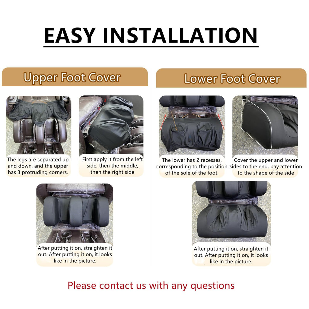 Full Body Massage Chair Cover-Shiatsu Slipcover Recliner Chair Cover,Universal Washable Stretch Fabric Armchair Slipcovers,Dust Protection Sofa Covers,Brown,Body