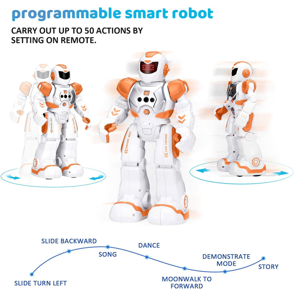 KingsDragon Robots Toy for Kids, RC Gesture Sensing Toy, Interactive Walking Singing Dancing Robot Birthday Presents for Boys Girls Age 6 7 8 9 Years Old