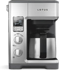 Lotus Coffee Maker with Grounds Scale, Programmable 10-Cup Coffee Maker, The Top Drip, 1500 Watts, Stainless Steel, Professional Series, LTSCM500