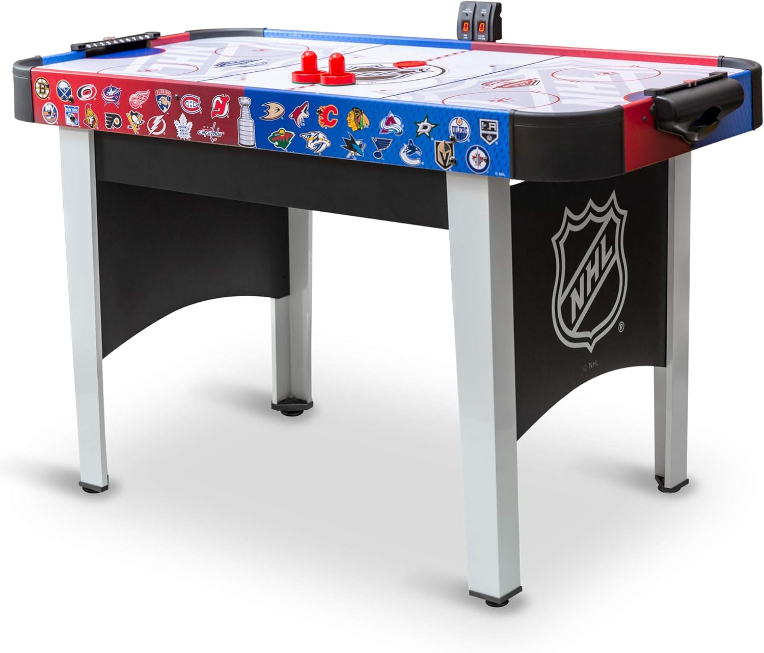 EastPoint Rush Indoor Air Hockey Table - 48 in, Multicolor - Powered Surface for Tabletop Air Hockey - LED Scoring & Stadium Sounds for Home Arcade Games - Family Competition with Game Room Games