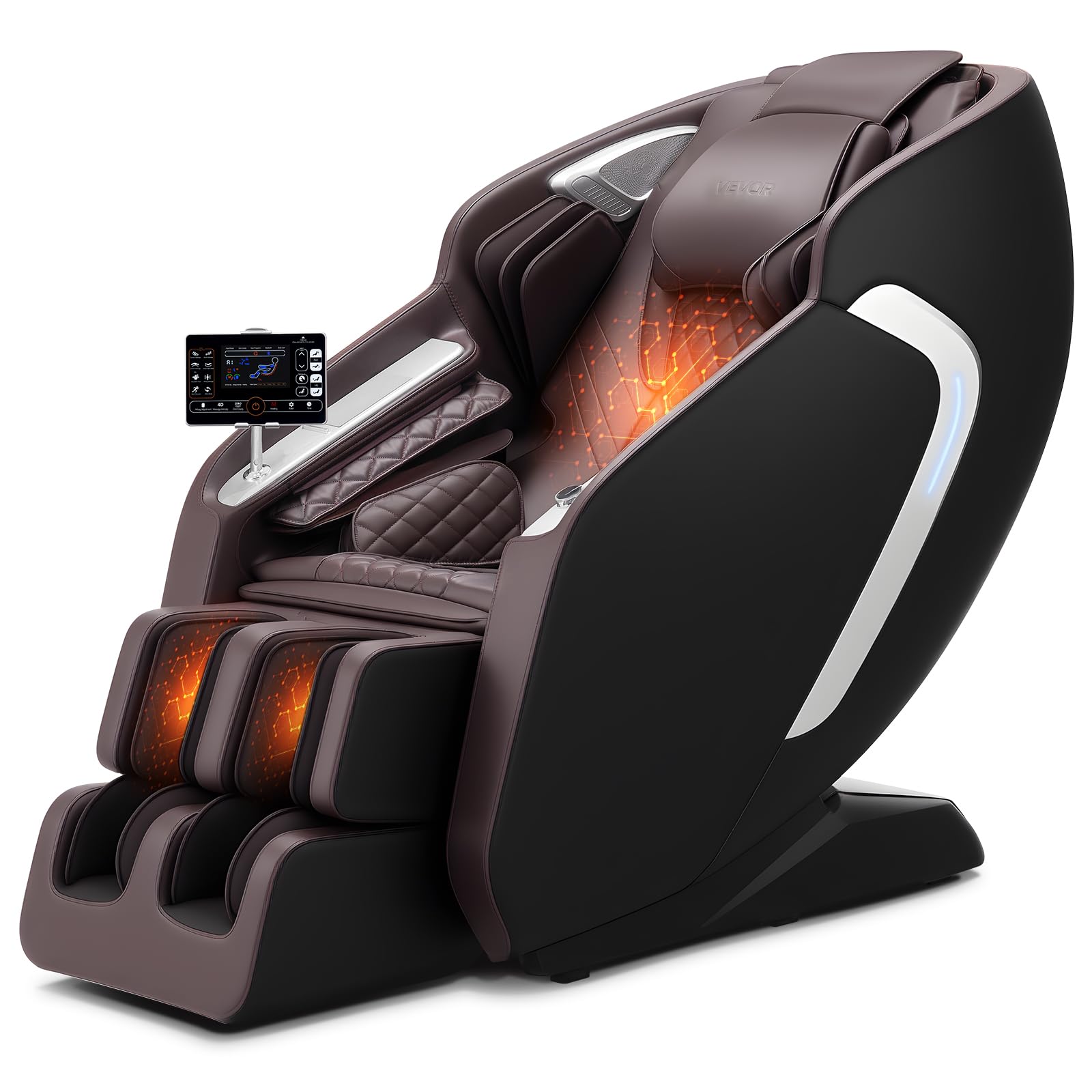 VEVOR Massage Chair - Full Body Zero Gravity Recliner with Multi Auto Modes, 3D Shiatsu, Heating, Bluetooth Speaker, Airbag, Foot Roller, and Touch Screen