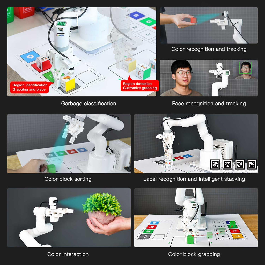 Yahboom Jetson Orin Nano Super 8GB 67Tops Robotic Arm MyCobot280 7DOF Collaborative Robot Desktop Educational Robotic Arm Python with Adaptive Gripper
