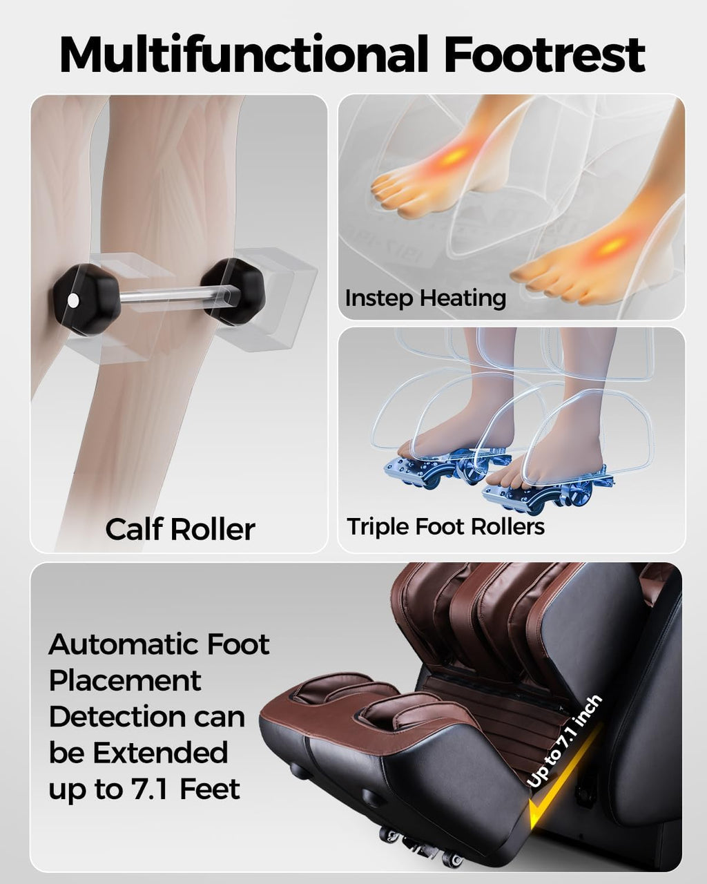 4D Massage Chair Full Body Zero Gravity Shiatsu Messager Chair-SL Track AI APP Body Scanning Heating Back Foot Recliner-Massaging Chairs for Office Home