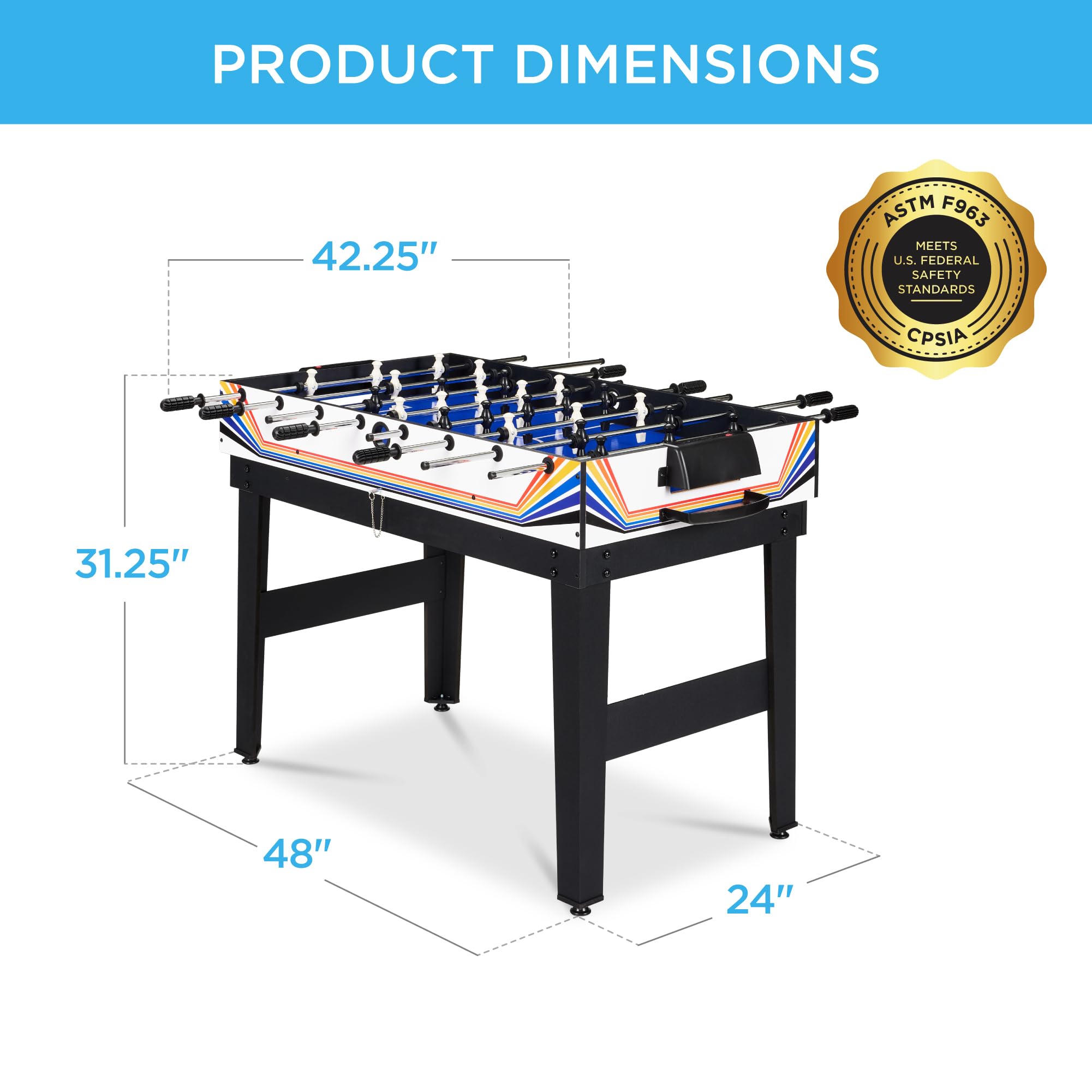 Best Choice Products 2x4ft Combo Game Table Set for Home, Game Room, Friends & Family w/Hockey, Foosball, Pool, Shuffleboard, Ping Pong, Chess, Checkers, Bowling, and Backgammon