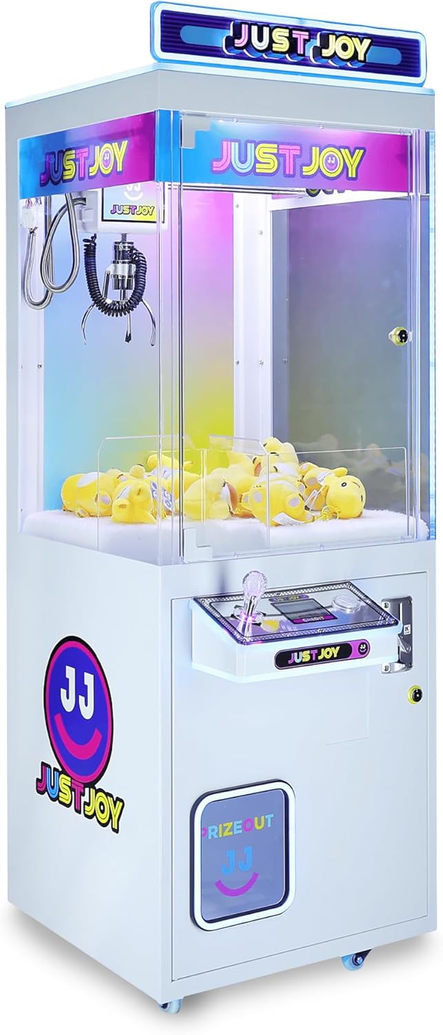 Glow Box 21": Full-Size Commercial Grade Claw Machine - Neon Lights and Light up Marquee - 21" x 60" H, Adult Size Crane Game - Great for Corporate Events, Businesses, Parties, etc.