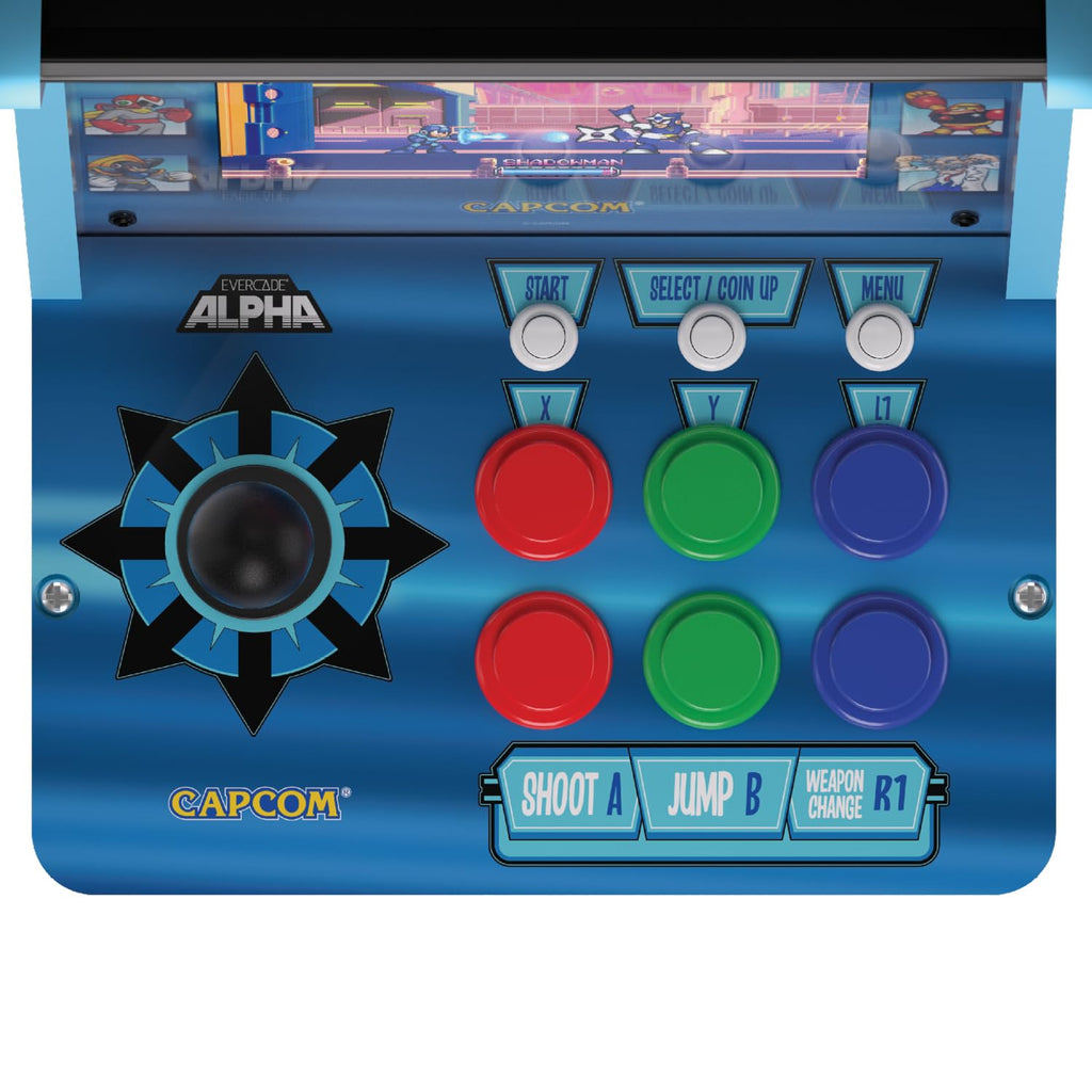 Evercade Alpha Street Fighter Bartop Arcade - Pre-assembled unit with Competition-Grade Arcade Controls + 8” High-Resolution IPS Screen