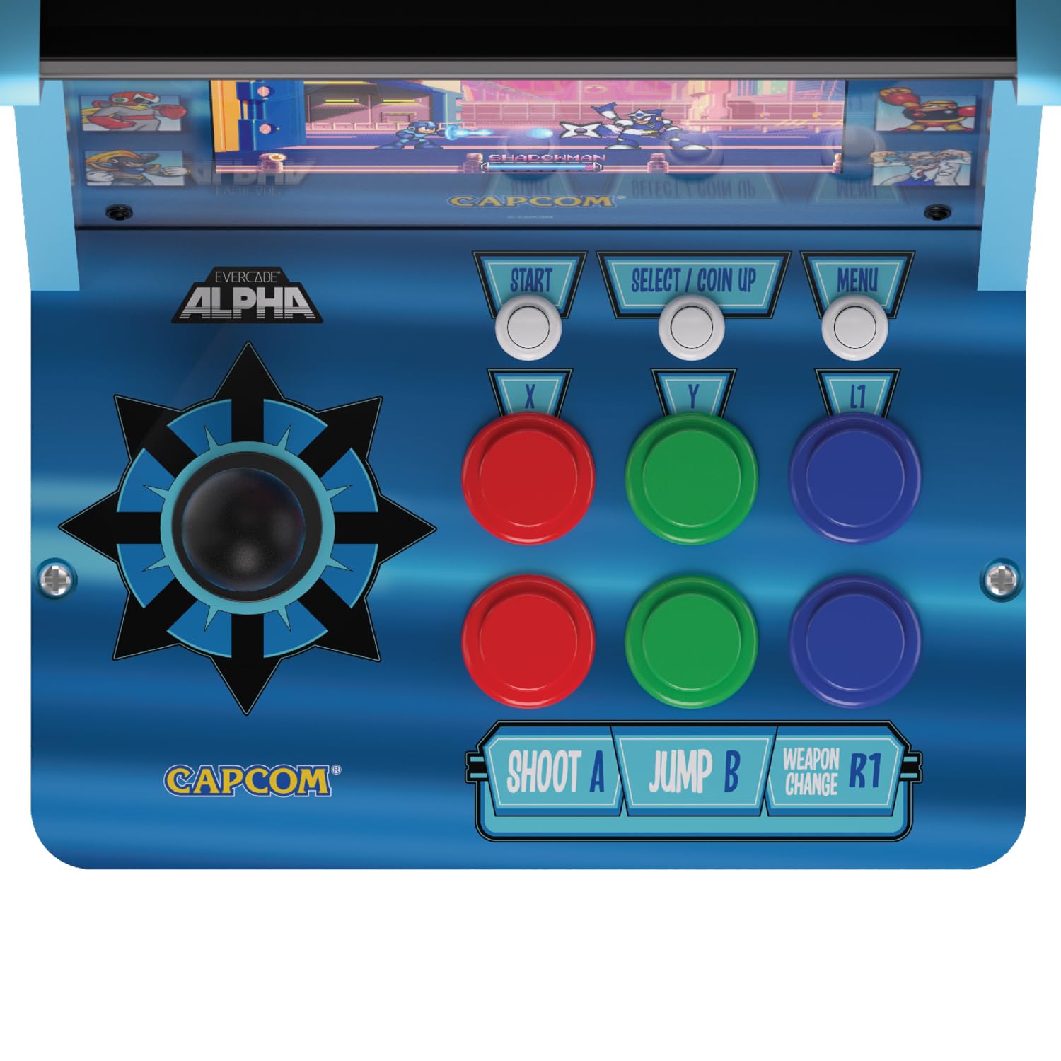 Evercade Alpha Street Fighter Bartop Arcade - Pre-assembled unit with Competition-Grade Arcade Controls + 8” High-Resolution IPS Screen