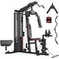 Sportsroyals Home Gym, Multifunctional Workout Station with Leg Press, 150LBS Weight Stack Full Body Workout Equipment for Home Exercise Fitness Strength Training