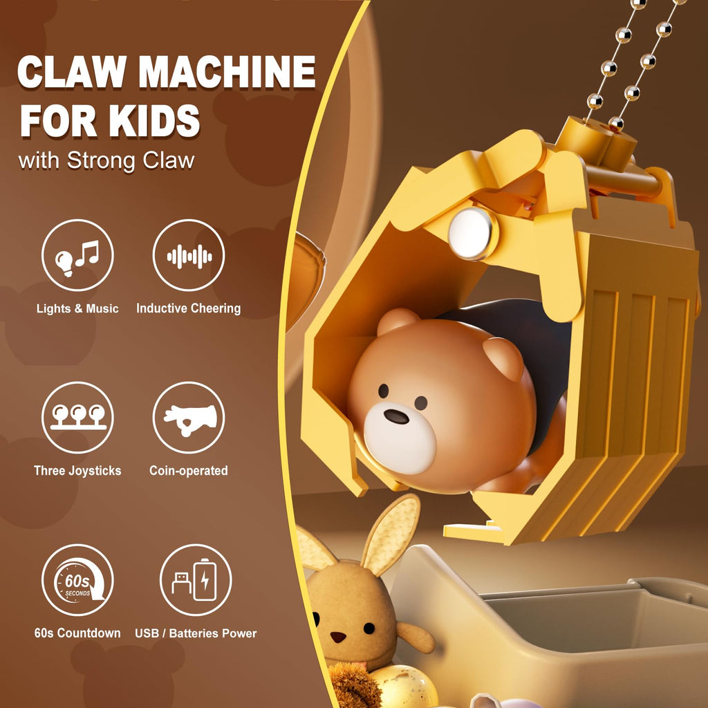 ORANGE OCEAN Large Claw Machine for Kids,Unicorns Toys Claw Machine for Girls,Mini Arcade Game with Prizes Toys,Kids Vending Machine Age 6-8 8-10,Christmas Party Birthday Gift for Girls Boys