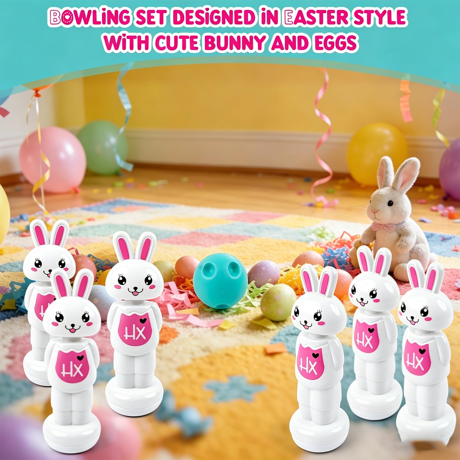 Mini Bowling Set Indoor Outdoor Indoor Bowling Set with Guide Arrow Mat Gold and Silver Medal Backpack Dispensing Suitable for Family Friends Family Party Entertainment