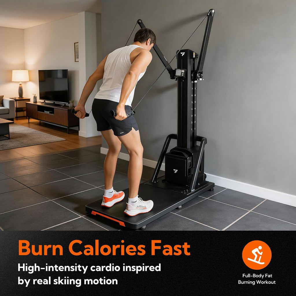 Titan Smart Home Gym, All-in-One Strength Training and Ski Machine, Digital Weight System for Full Body Workout, Functional Gym Machine, Squat Rack & Ski Machine