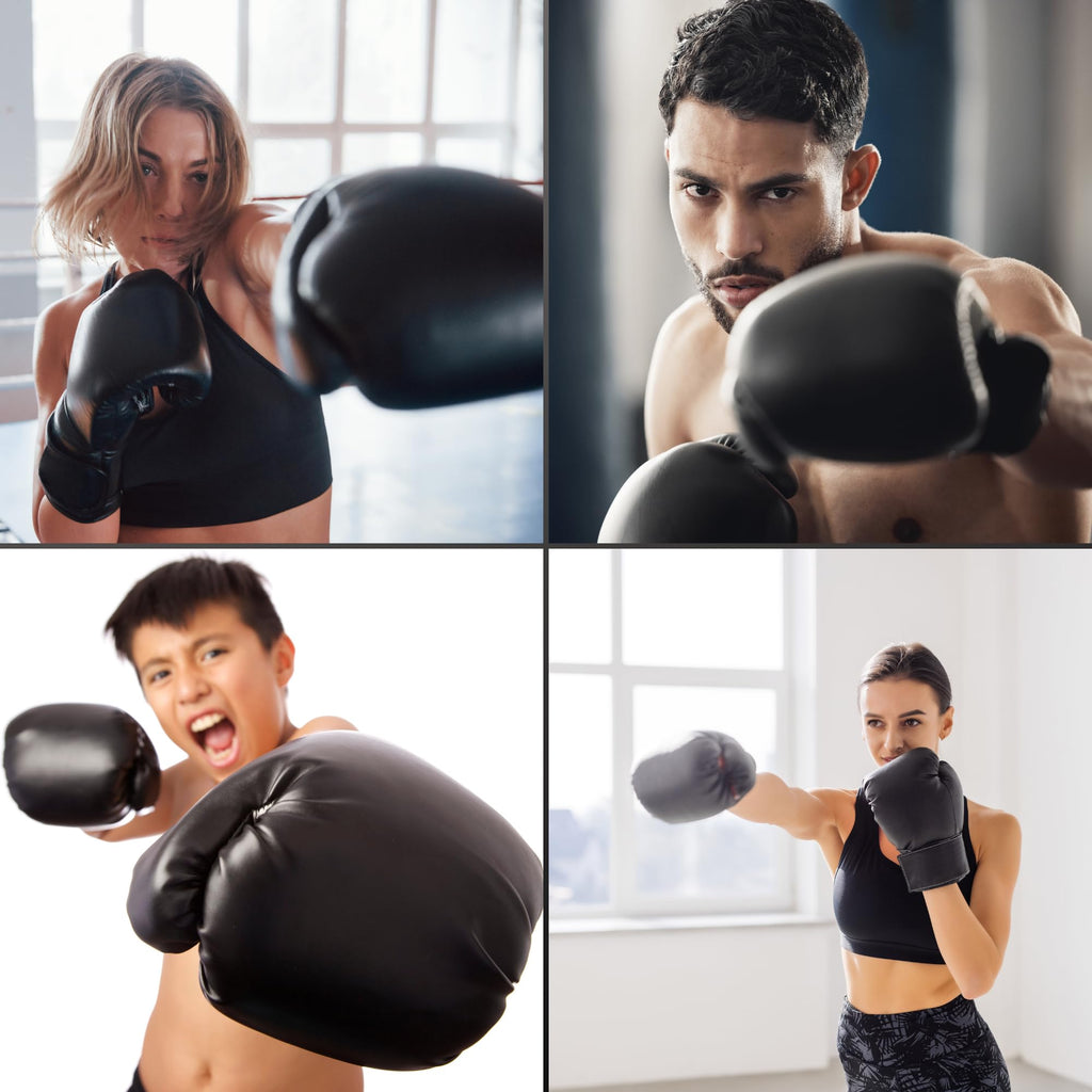 Music Boxing Machine - Smart Wall-Mounted Boxing Trainer with 9 Modes & Speeds, Bluetooth Music, LED Display, Gloves & USB Cable for Professional Training & Fitness - Black
