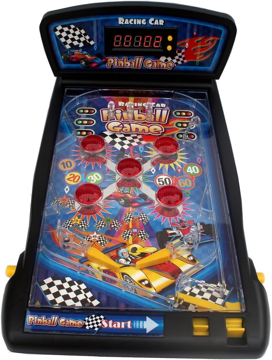 Arcade Pinball Game,Electronic Tabletop Pinball Machine for Kids and Seniors with Lights & Sounds,LED Digital Scoreboard,Age 6+