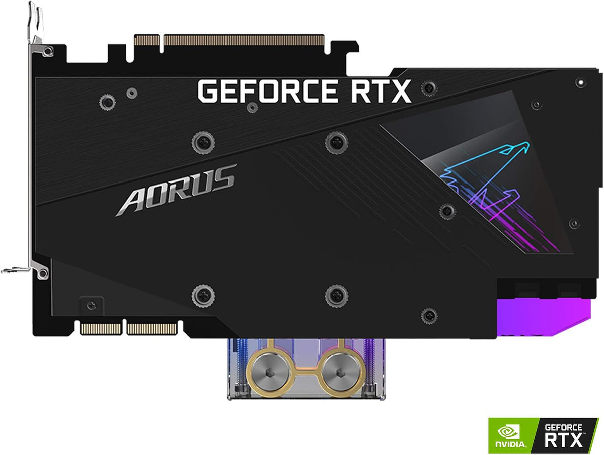 GIGABYTE AORUS GeForce RTX 3090 Xtreme WATERFORCE WB 24G Graphics Card, WATERFORCE Water Block Cooling System, 24GB 384-bit GDDR6X, GV-N3090AORUSX WB-24GD Video Card