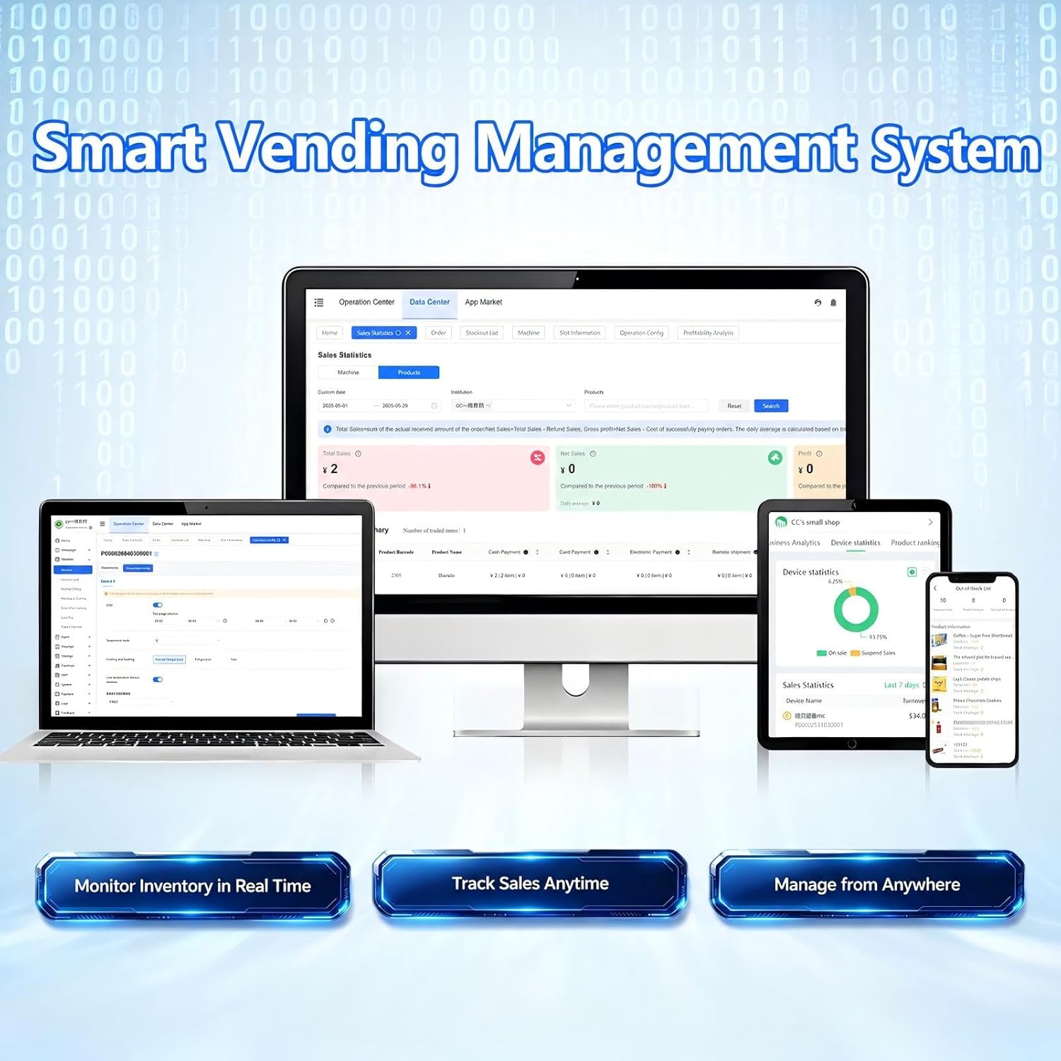 Touchscreen Vending Machines for Sale, 60 Slots Refrigerated Vending Machines for Business, Credit Card Reader, Bill & Coin Acceptor, Snack & Drink Combo with Remote Management System