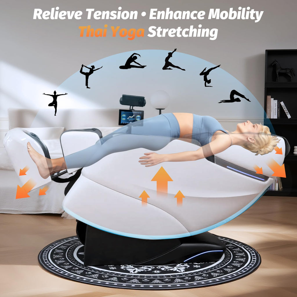 Massage Chair Full Body, 2026 Zero Gravity SL-Track Shiatsu Massage Chairs Recliner with AI Voice, LED Backlight Remote Control, Waist & Calf Heating, Phone Joystick and Holder, G6 Black