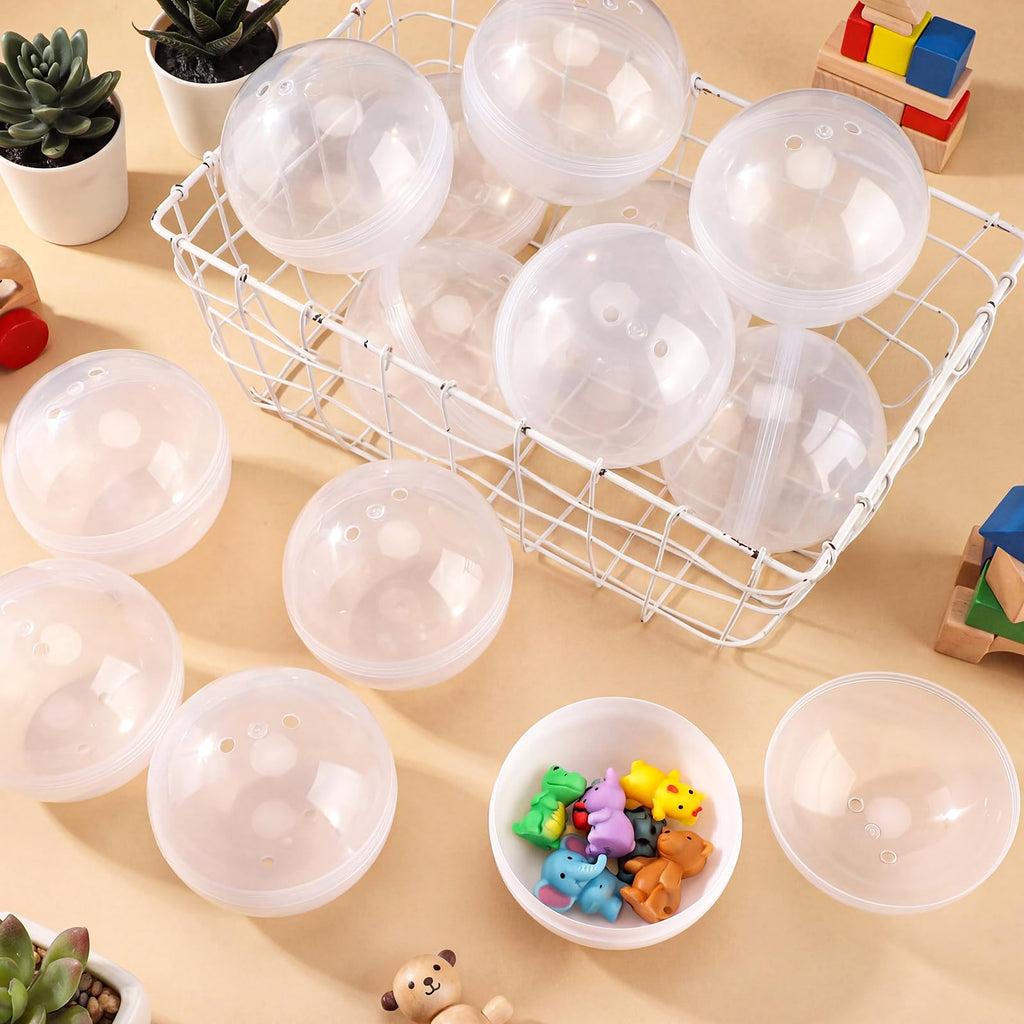 Sosation 150 Pcs 1.77 Inch Gumball Vending Machine Capsules Empty Round Plastic Containers for Prizes Party Favors (Stylish Color)
