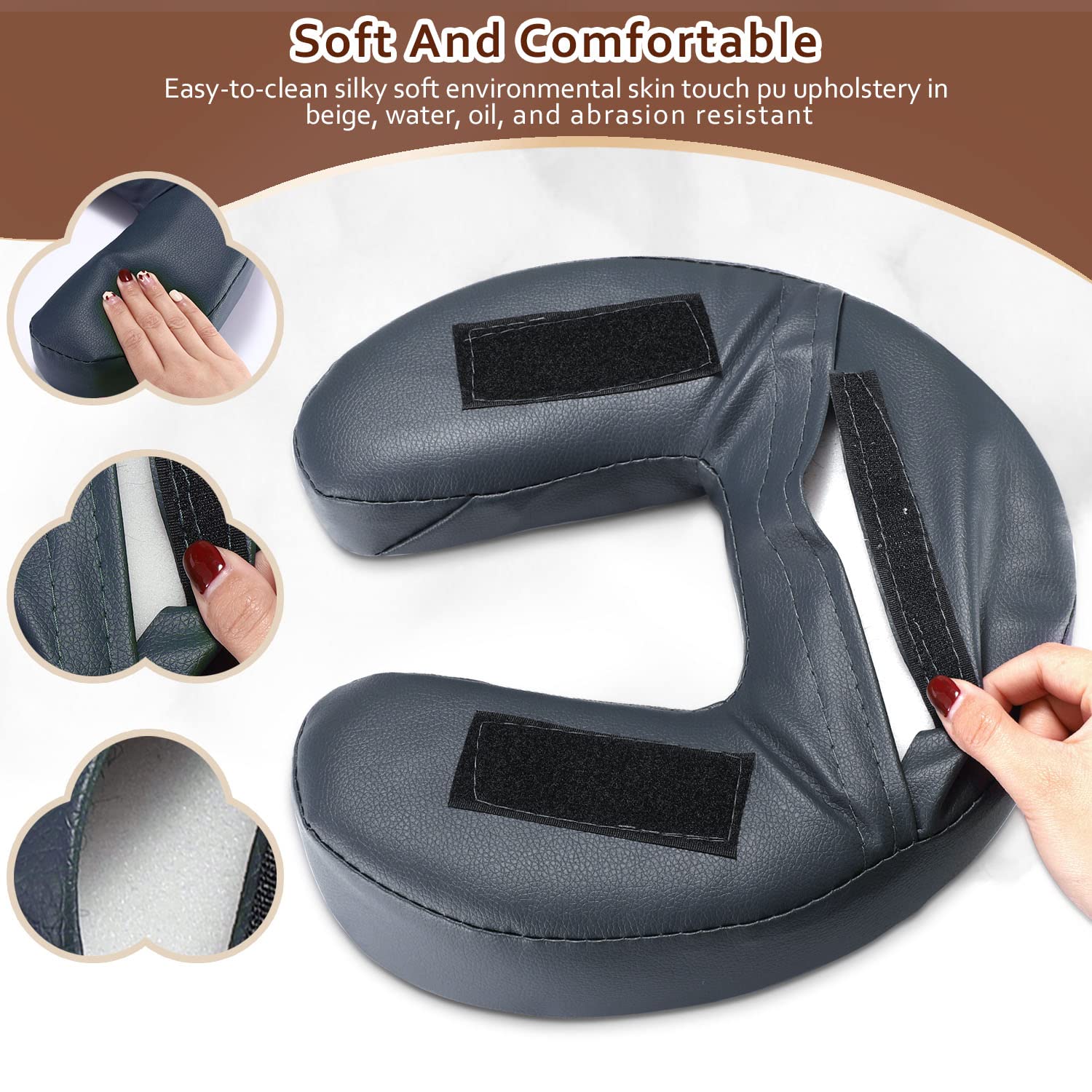 Universal Massage Table Face Cradle & Cushion, Adjustable Massage Chair Spa Bed Headrest & Face Pillow Support, Massage Platform Head Rest Cushion Cradle for Salon Home Mattress Top Massage Kit