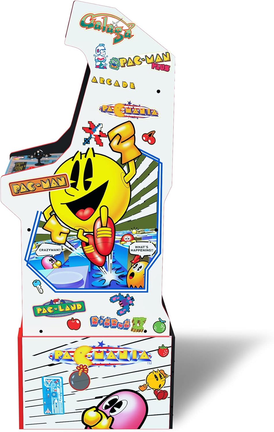 Arcade1Up PAC-Man Customizable Arcade Game Featuring PAC-Mania - Includes 14 Games & 100 Bonus Stickers