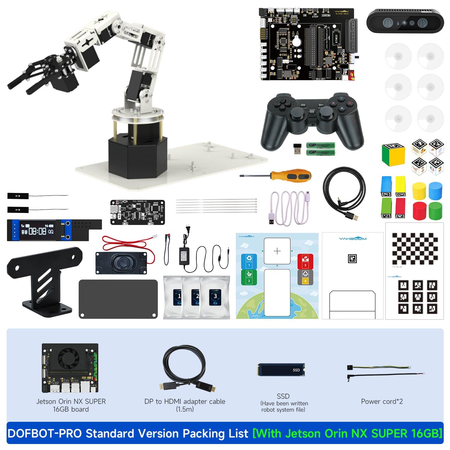 Yahboom ROS2 Robot Car Ackerman Steering Chassis,AI Visual Recognition Embodied Intelligence AI for Jetson Nano B01 4GB,AI Voice Interaction(Superior Ver with Nano-4GB)