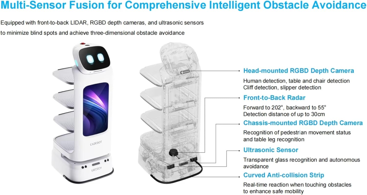 Smart Catering Service Robot, APP Call Food Delivery Robot with Greeting Guidance, Optimal Path Planning & Precise Positioning for Hospitality Use