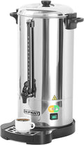 NUPANT Commercial Coffee Urn 100 Cup/15L Coffee Dispenser with Upgraded Percolator, 304 Stainless Steel Hot Water Urn Beverage Dispenser with Keep Warm Mode, Large Coffee Maker for Catering Party