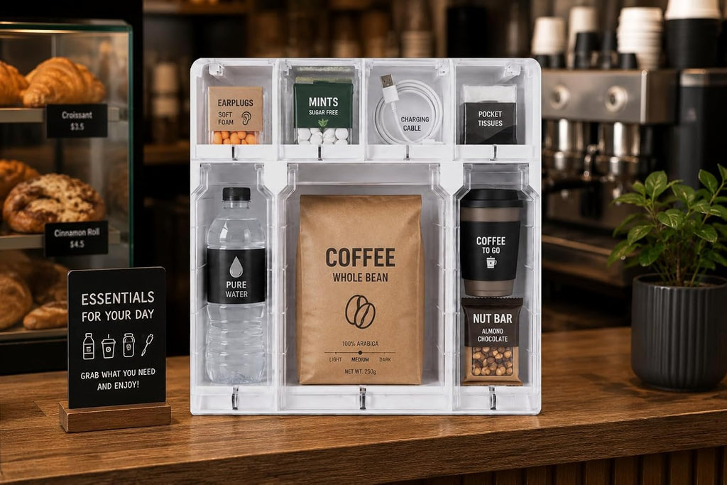 IoTSong Mini Vending Box, Commercial Use Unmanned Retail Kiosk, Self-Checkout Mini Vending Machine for Cafe & Bar, Office, Airbnb, B&B Business, Software Included, Free Delivery