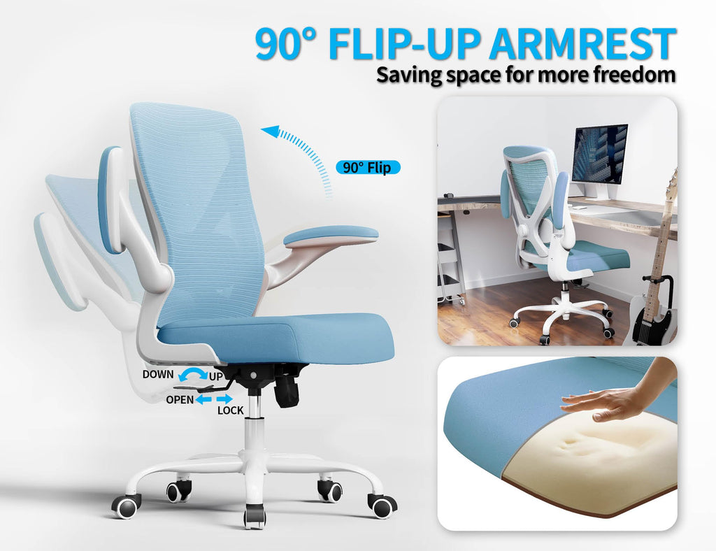 Ergalithic Ergonomic Office Chair - X-Shaped Computer Desk Chairs Comfy, Mesh High-Back Gaming Chair with Adjustable Lumbar Support, Executive Task Chair for Adults, Comfortable for Long Hours