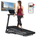Sunny Health & Fitness Treadmill Elite Smart Auto Incline for Home Use, Wide Running and Walking Deck, Flex Shock Suspension with 300 LB Weight Capacity Bluetooth SunnyFit App
