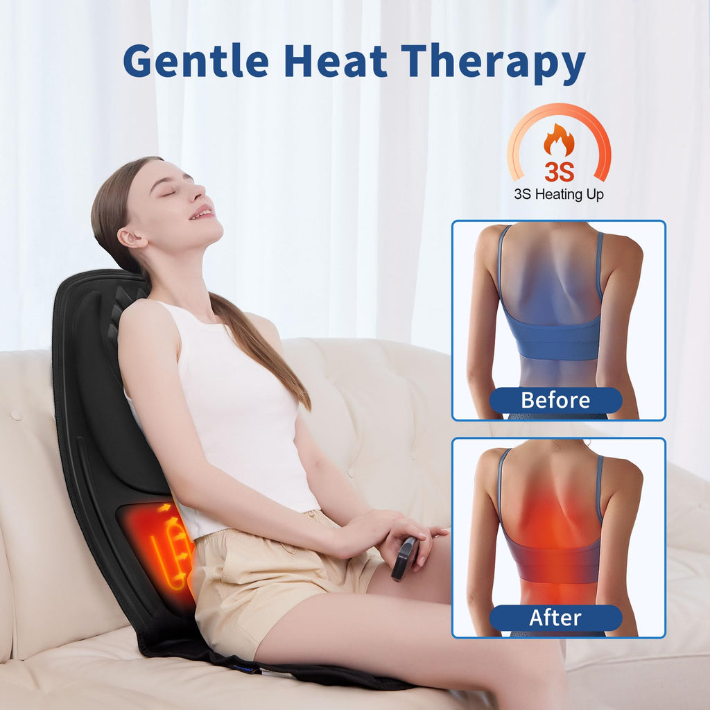 Back Massager for Chair,Massage Chair Pad Helps Relax Muscle and Relieve Pain, Using in The Office/At Home Seat Massager for Father's Day