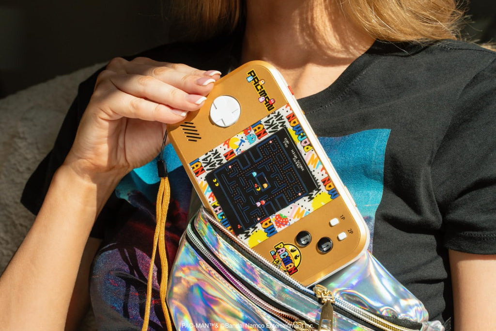 My Arcade Pac-Man Mighty Player: Retro Gaming, Countertop Arcades, Illuminated Marquee, 4 Games in 1, Rechargeable Battery, Classic Arcade Games