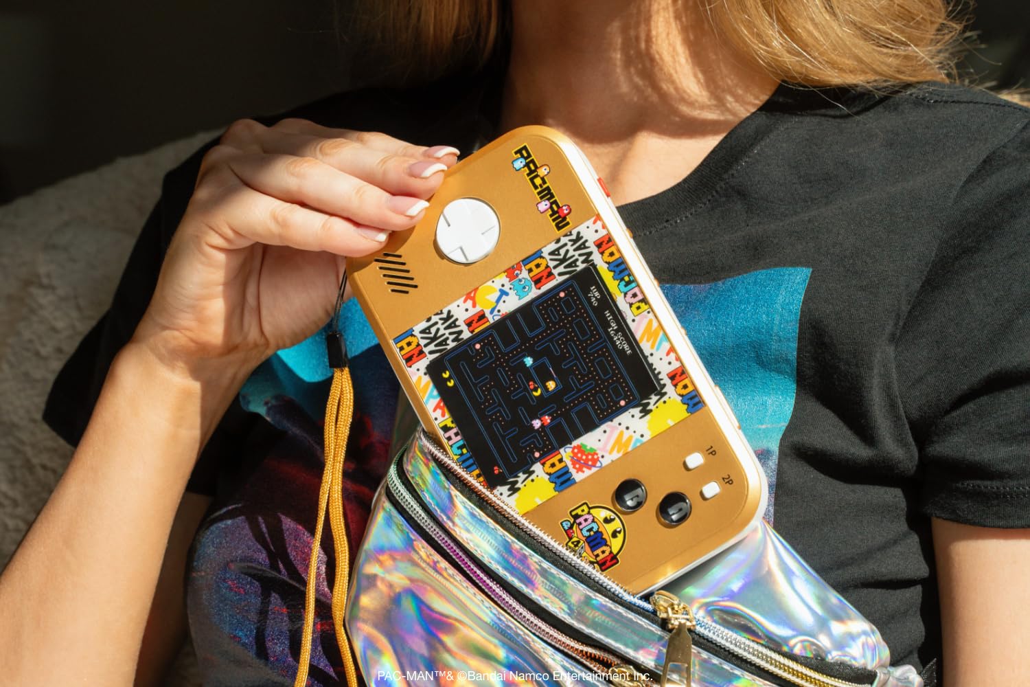 My Arcade Pac-Man Mighty Player: Retro Gaming, Countertop Arcades, Illuminated Marquee, 4 Games in 1, Rechargeable Battery, Classic Arcade Games