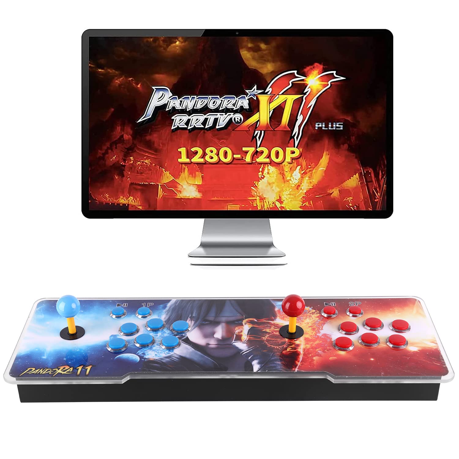 30000 Games in 1 Arcade Game Console ,Pandora Treasure 3D Double Stick,30000 Classic Arcade Games,Search Game, Support 3D,Favorite List, 4 Players Online,1280X720 Full HD Video