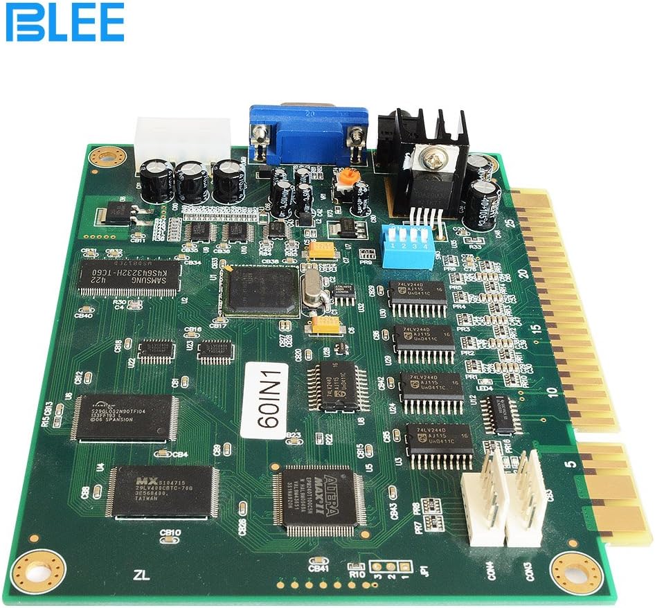 Blee Classical Arcade Video Game 60 in 1 PCB Jamma Board CGA VGA Output | Vertical Screen Supports Upright and Cocktail Cabinets Use Standard Arcade Power
