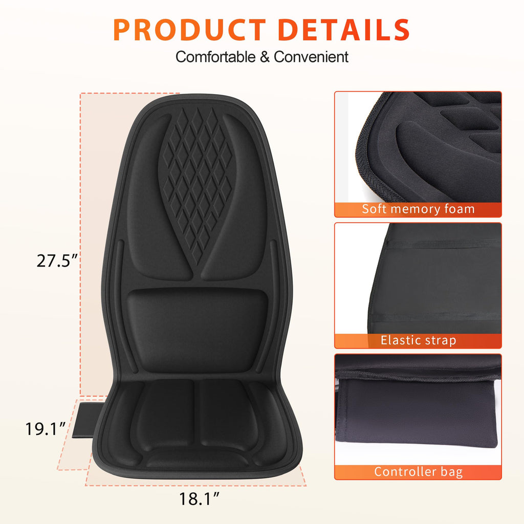 Back Massager for Chair,Massage Chair Pad Helps Relax Muscle and Relieve Pain, Using in The Office/At Home Seat Massager for Father's Day
