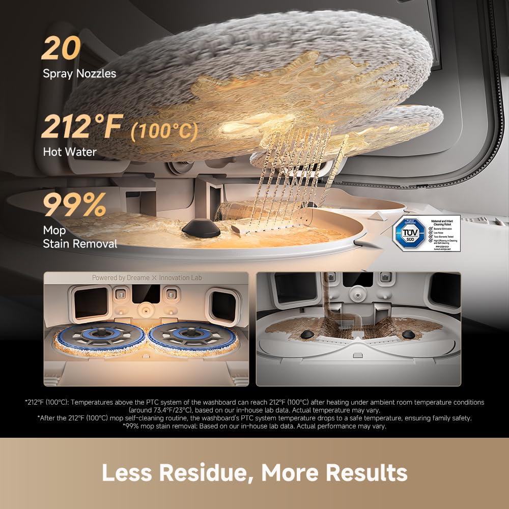 DREAME Matrix10 Ultra Robot Vacuum and Mop, Multi-Mop Switching, 3.14inch Obstacle Clearing, 30,000Pa Suction, Self Empty&Refill, Self-Cleaning, 100% Detangling, 240+ Obstacle Avoidance, Voice Control