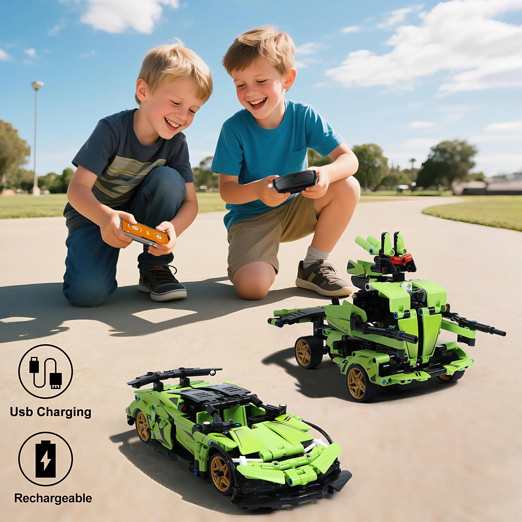 IQKidz APP/Remote Control STEM Building Kits for Kids Ages 8-12 - 3 in 1 RC Robot Car Toys, 440 Pcs Educational Science Projects, Gift Ideas for Boys Girls