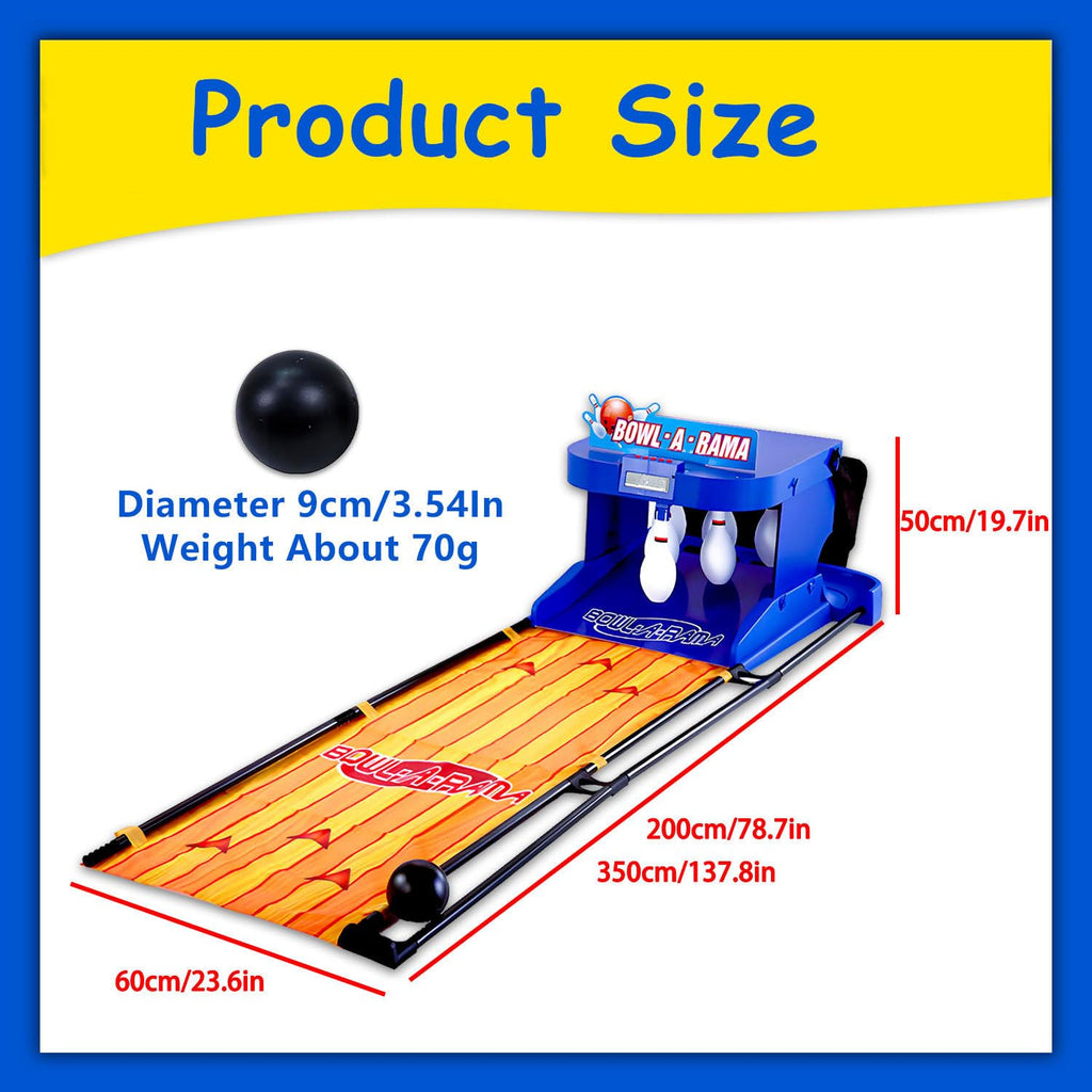 Home Bowling Alleys,Electric Bowling Machine,Electronic Bowling Alley Game for Home,with LED Scoreboard, Automatic Reset, Lighting & Sound Effects,for Children and Adults 2m/6.56ft