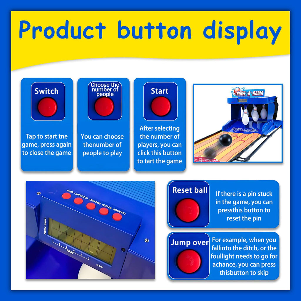 Home Bowling Alleys,Electric Bowling Machine,Electronic Bowling Alley Game for Home,with LED Scoreboard, Automatic Reset, Lighting & Sound Effects,for Children and Adults 2m/6.56ft