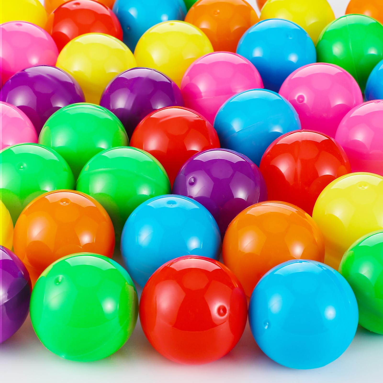 Sosation 150 Pcs 1.77 Inch Gumball Vending Machine Capsules Empty Round Plastic Containers for Prizes Party Favors (Stylish Color)