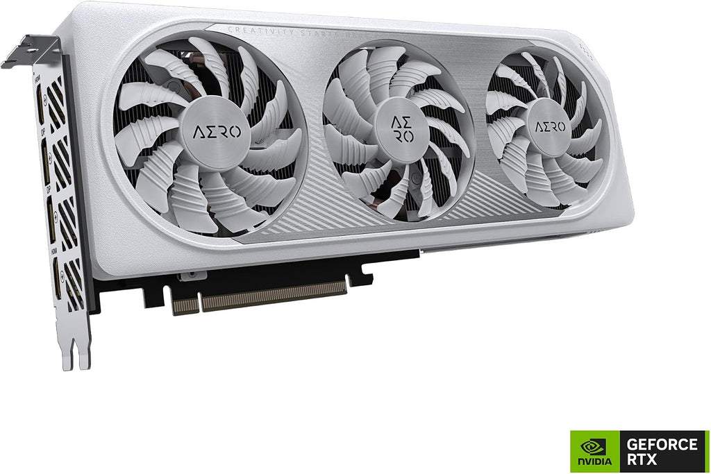 Gigabyte GeForce RTX 4060 Ti AERO OC 16G Graphics Card, 3X WINDFORCE Fans, 16GB 128-bit GDDR6, GV-N406TAERO OC-16GD Video Card